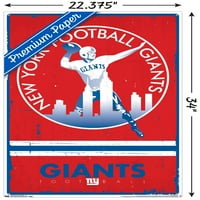 New York Giants - Retro Logo 22.37 34 Плакат