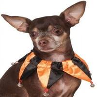 Рубини Магазин за домашни любимци Бутик за домашни любимци Хелоуин костюм аксесоар оранжев шут яка за куче или котка М Л