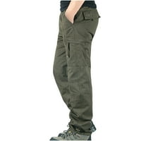 Homadles Мъжки панталони за див товар- Прав суитчъри Армия Зелен размер XL