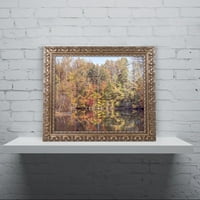 Търговска марка изобразително изкуство Есенна кариера платно изкуство от Джейсън Шафър, Златна украсена рамка