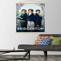Netfli Bridgerton - Стенски плакат на господа с дървена магнитна рамка, 22.375 34