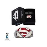 Комикси Superman Logo от неръждаема стомана Размер на пръстена 10