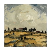 Изкуство 'Есенен пейзаж с облаци' платно изкуство от Илмари