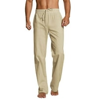Мъжки джогинг ежедневни панталони солидни пълни дължини прави панталони джобни панталони панталони