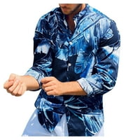 Облекло T Мъжки блуза Парти с дълъг ръкав Основни блузи риза Spande Thish Men