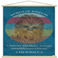 Star Wars: Saga - Chewbacca Quote Wall Poster с дървена магнитна рамка, 22.375 34
