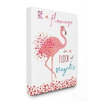 Ступел Домашен декор бъде Фламинго праскова и розово петниста илюстрация с типография