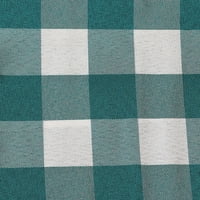 Ultimate Textile Square Polyester Gingham checkered покривка - за пикник, употреба на парти на открито или на закрито, тил и бяло