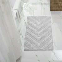 По -добри тенденции Hugo White памучен комплект за килим за баня с правоъгълник, 20 20