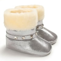 Toyella бебешки топли памучни обувки и снежни ботуши сребро 12