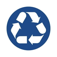 Стикер за рециклиране на стикера на символа Декол