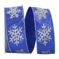 Paper Glitter снежинка лента, Royal Blue, 2.5in 10yd, 1 пакет